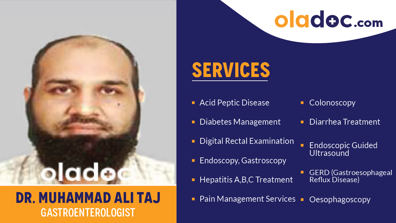 Services provided by Dr. Muhammad Ali Taj